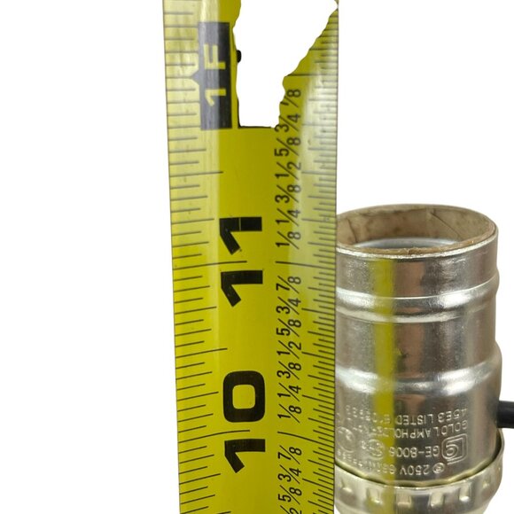 Antique Style Hand Painted Porcelain Table Lamp With Floral Pattern & Wooden Bas - Picture 6 of 11